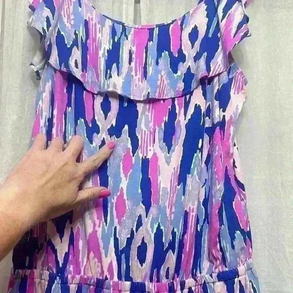 Lilly Pulitzer Medium Klea Off-the-Shoulder Romper Item# 2K - Picture 10 of 10